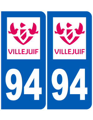immatriculation 94 Villejuif - Sticker/autocollant