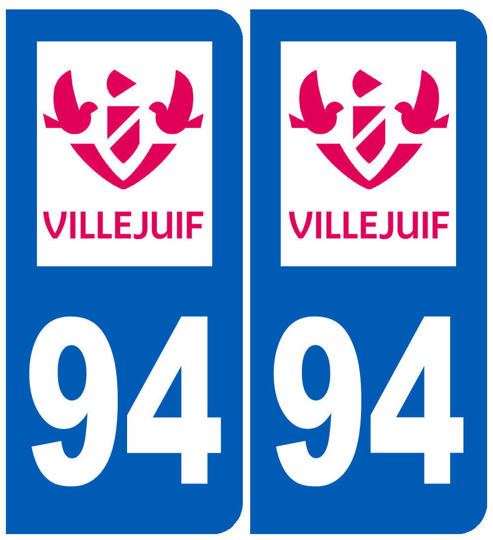 immatriculation 94 Villejuif - Sticker/autocollant