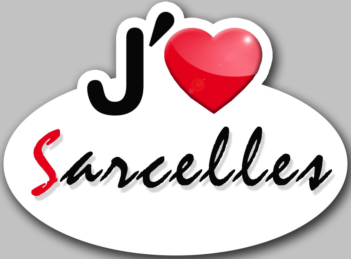 j'aime Sarcelles - 15x11cm - Sticker/autocollant