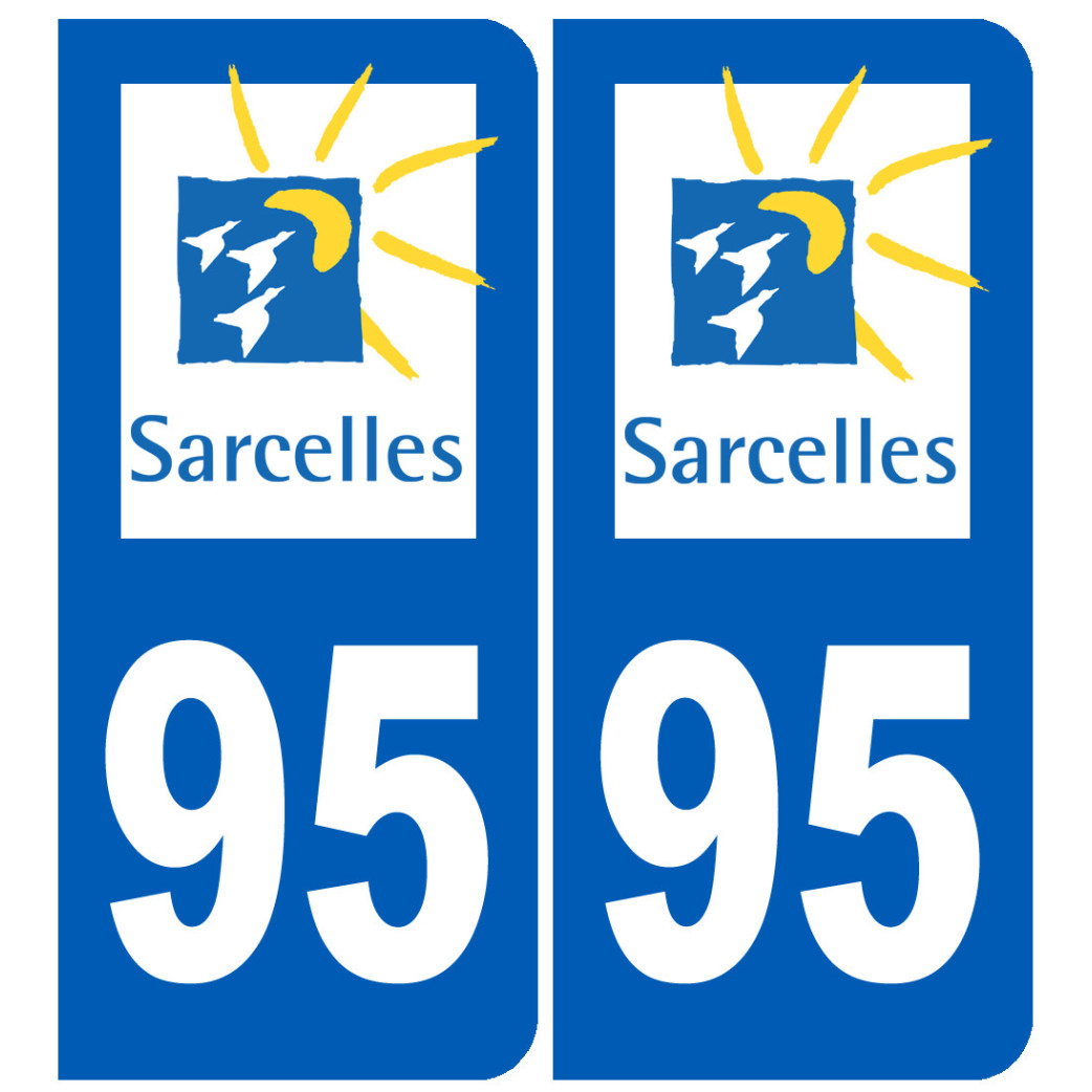 immatriculation 95 Sarcelles - Sticker/autocollant