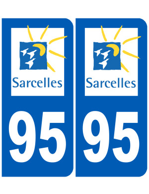 immatriculation 95 Sarcelles - Sticker/autocollant