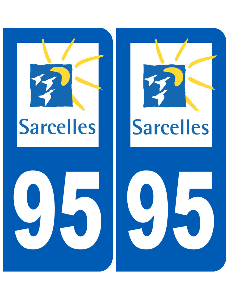 immatriculation 95 Sarcelles - Sticker/autocollant