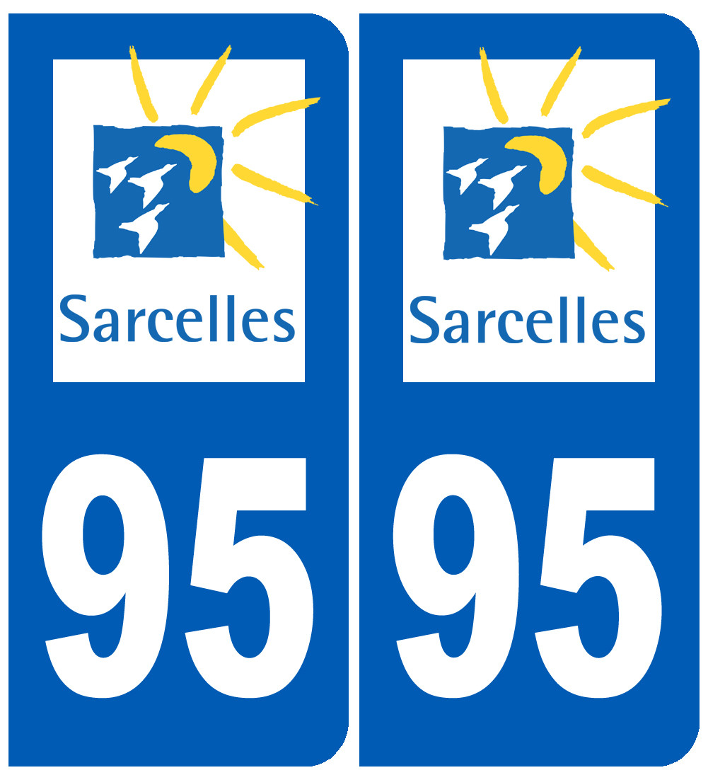 immatriculation 95 Sarcelles - Sticker/autocollant