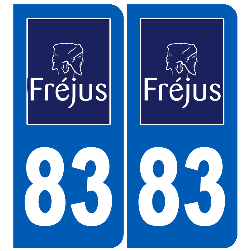 immatriculation 83 Fréjus - Sticker/autocollant