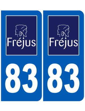 immatriculation 83 Fréjus - Sticker/autocollant