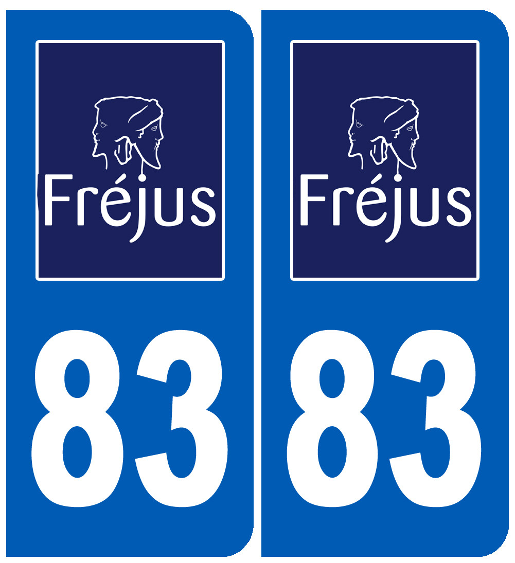 immatriculation 83 Fréjus - Sticker/autocollant