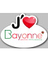 j'aime Bayonne - 5x3.7cm - Sticker/autocollant