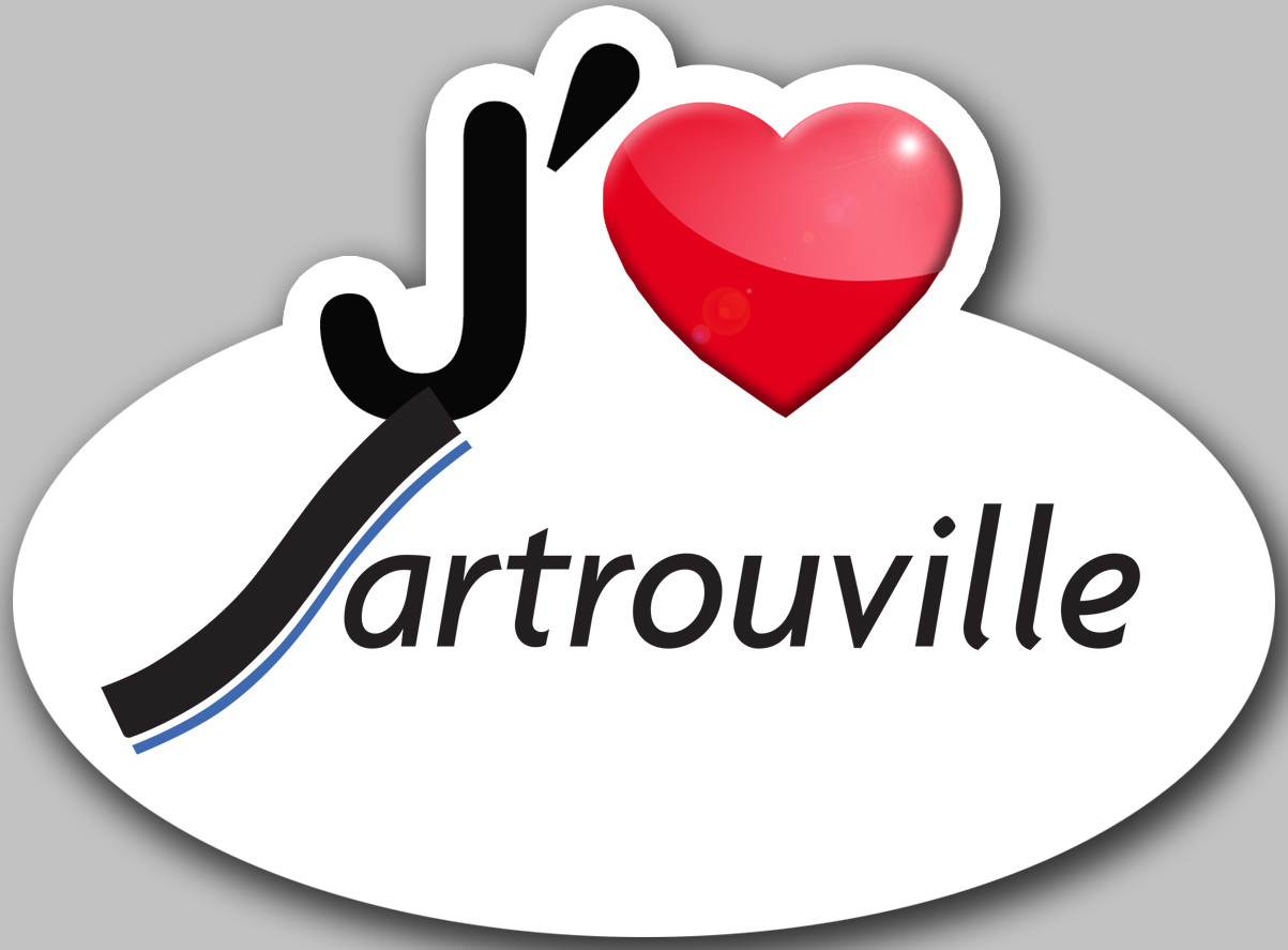 j'aime Sartrouville - 5x3.7cm - Sticker/autocollant