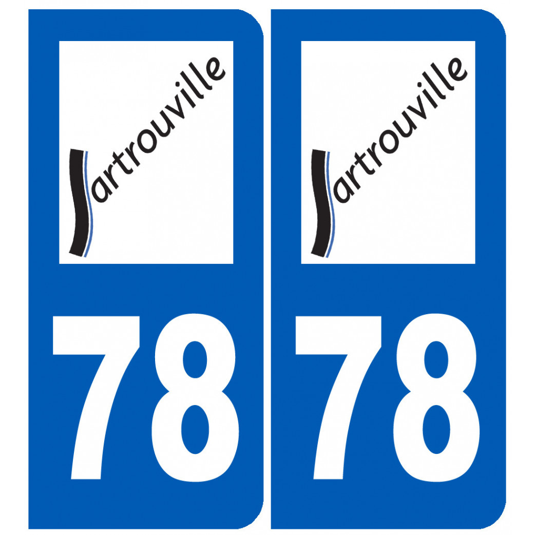 immatriculation 78 Sartrouville - Sticker/autocollant