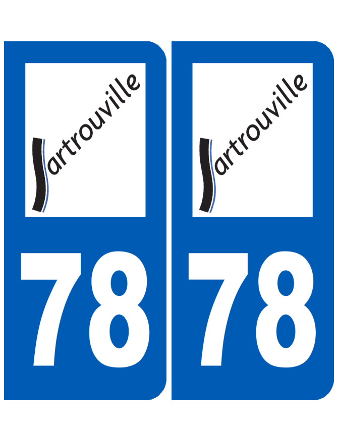 immatriculation 78 Sartrouville - Sticker/autocollant immatriculation 78 Sartrouville - Sticker/autocollant