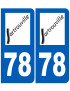 immatriculation 78 Sartrouville - Sticker/autocollant