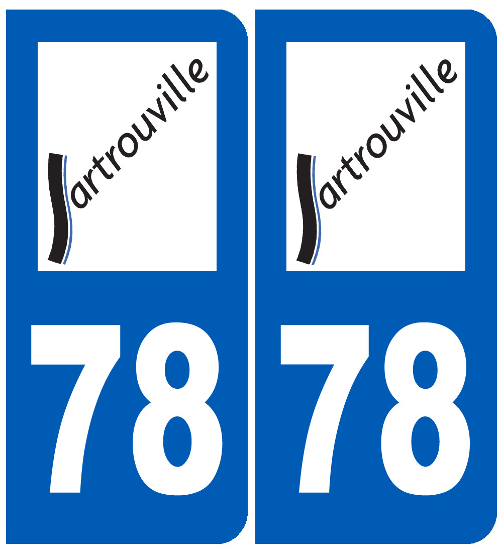 immatriculation 78 Sartrouville - Sticker/autocollant