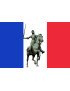 Drapeau Jeanne d'Arc - 20x13cm - Sticker/autocollant