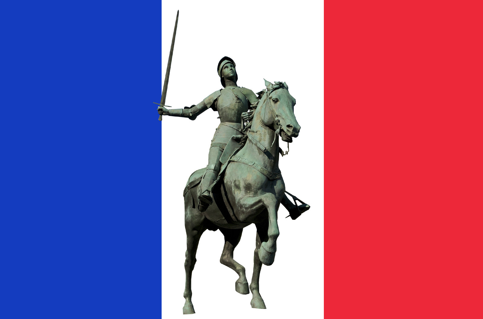 Drapeau Jeanne d'Arc - 20x13cm - Sticker/autocollant