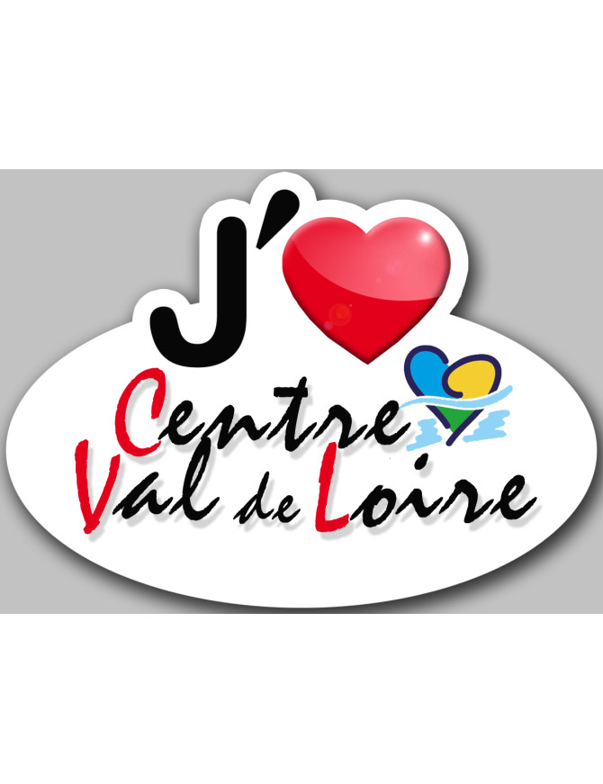 j'aime le Centre Val de Loire - 5x3.7cm - Sticker/autocollant j'aime le Centre Val de Loire - 5x3.7cm - Sticker/autocollant