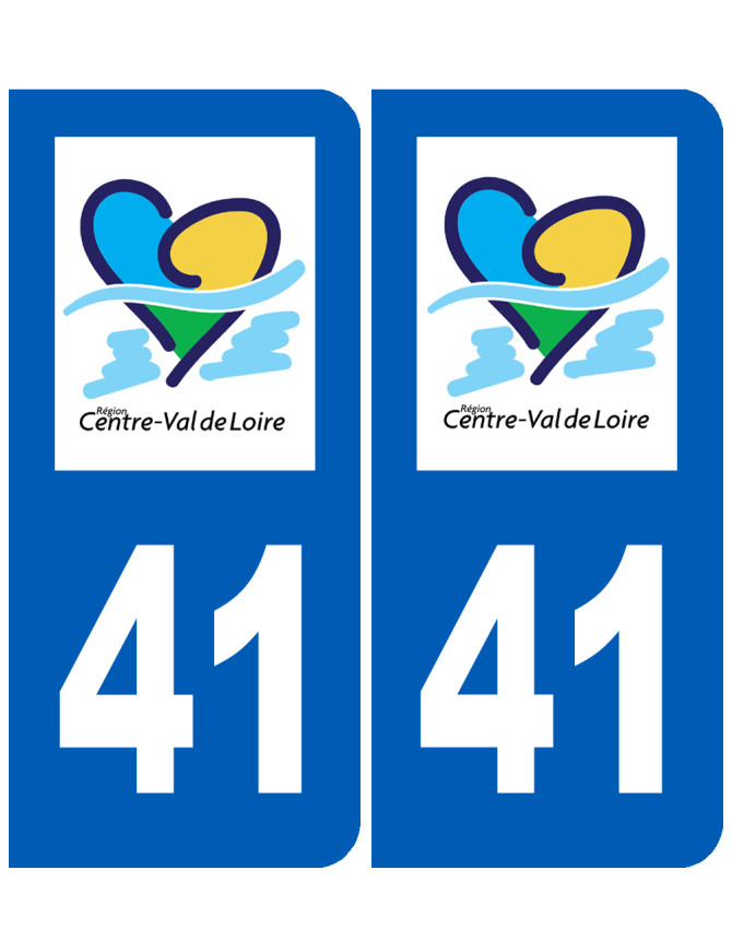 immatriculation 41 Centre Val de Loire - Sticker/autocollant immatriculation 41 Centre Val de Loire - Sticker/autocollant