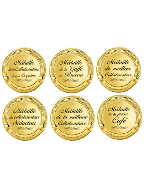 Kit Médaille au bureau - 6fois 5cm - Sticker/autocollant