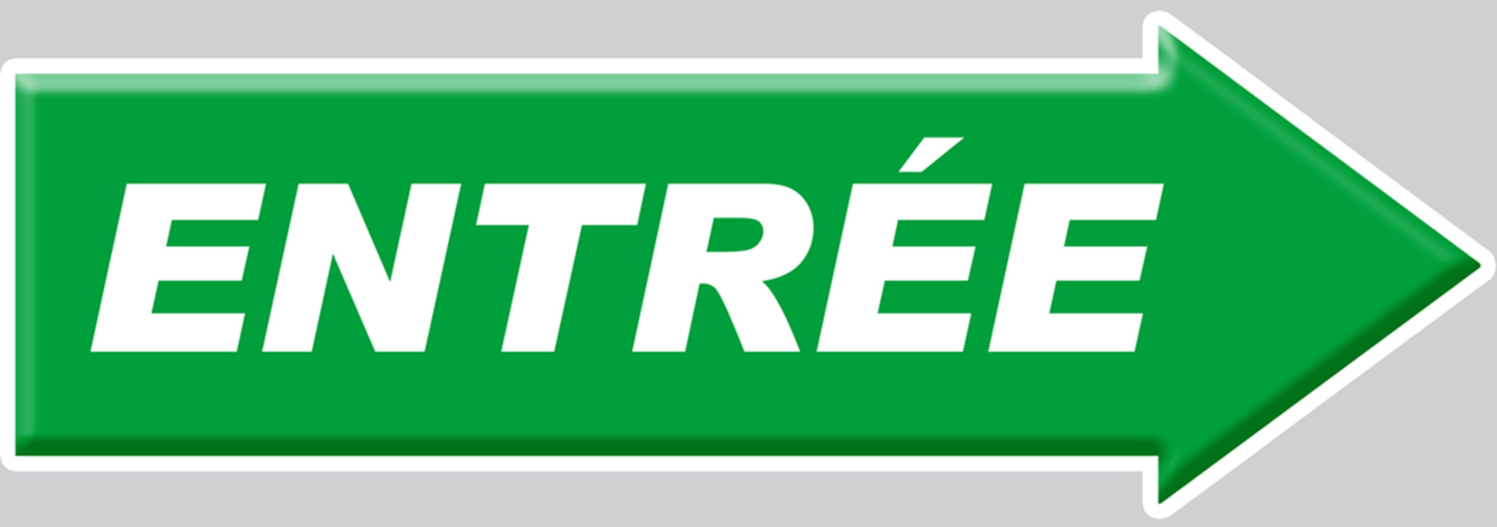 Entrée flèche droite (29,7x10cm) - Sticker/autocollant