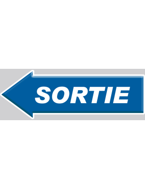 Sortie forme de flèche gauche (21x7.2cm) - Sticker / autocollant