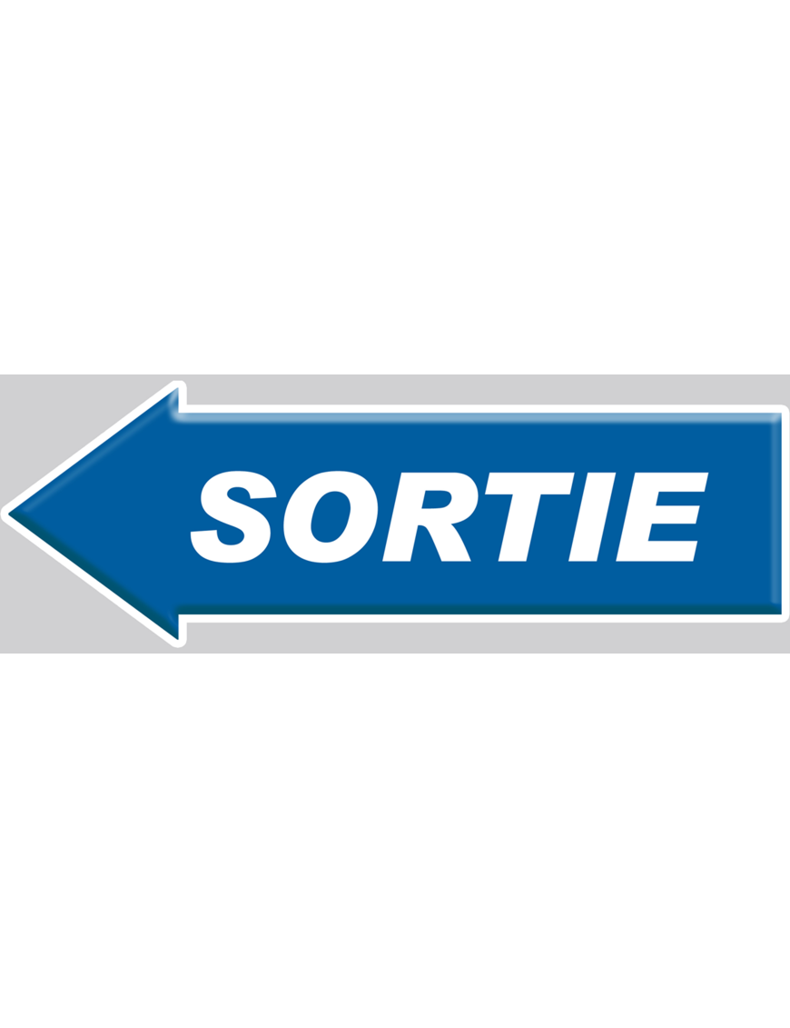 Sortie forme de flèche gauche (21x7.2cm) - Sticker / autocollant