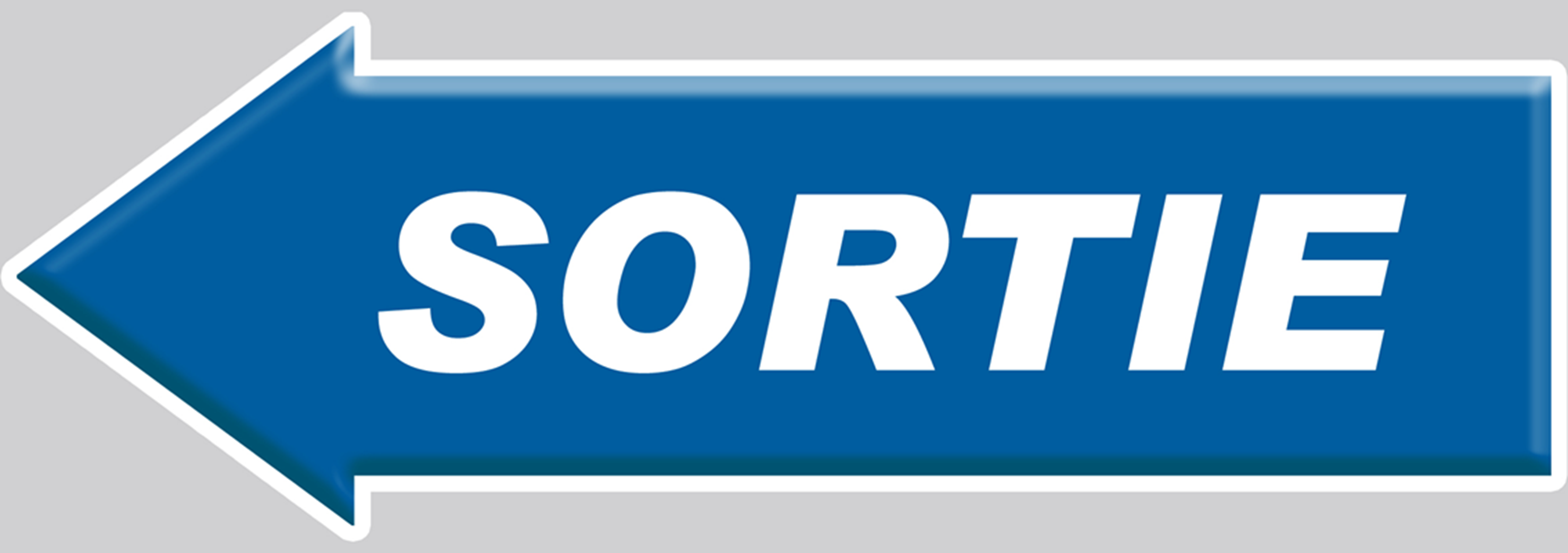 Sortie flèche gauche (21x7.2cm) - Sticker / autocollant