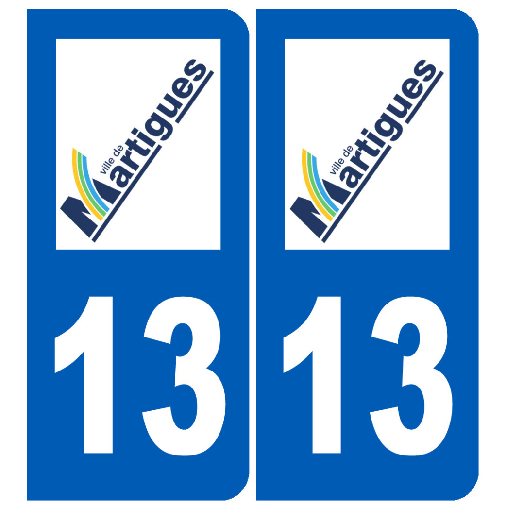 immatriculation 13 Martigues - Sticker/autocollant