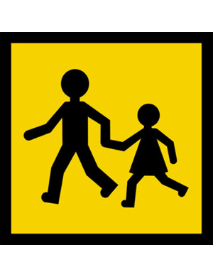 Transport d'enfants (20x20 cm ) - Sticker/autocollant