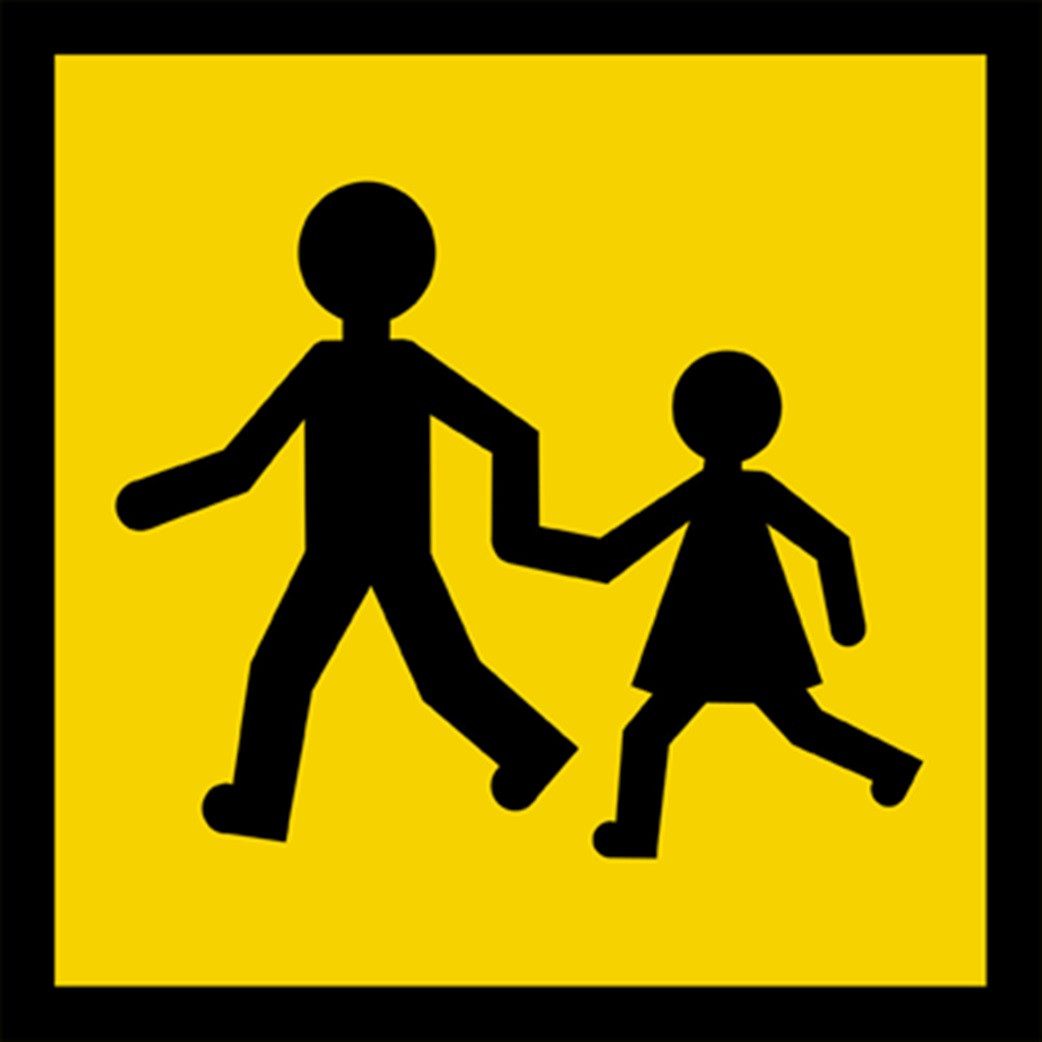 Transport d'enfants (20x20 cm ) - Sticker/autocollant