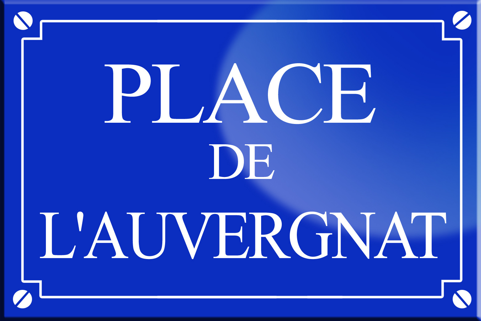 Place de l'Auvergnat - 20x13,2 cm - Sticker/autocollant