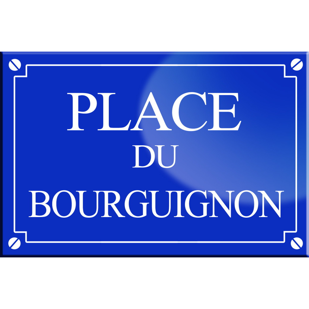 Place du Bourguignon - 20x13,2 cm - Sticker/autocollant