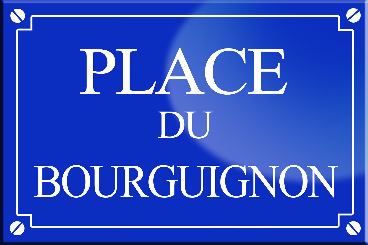Place du Bourguignon - 20x13,2 cm - Sticker/autocollant