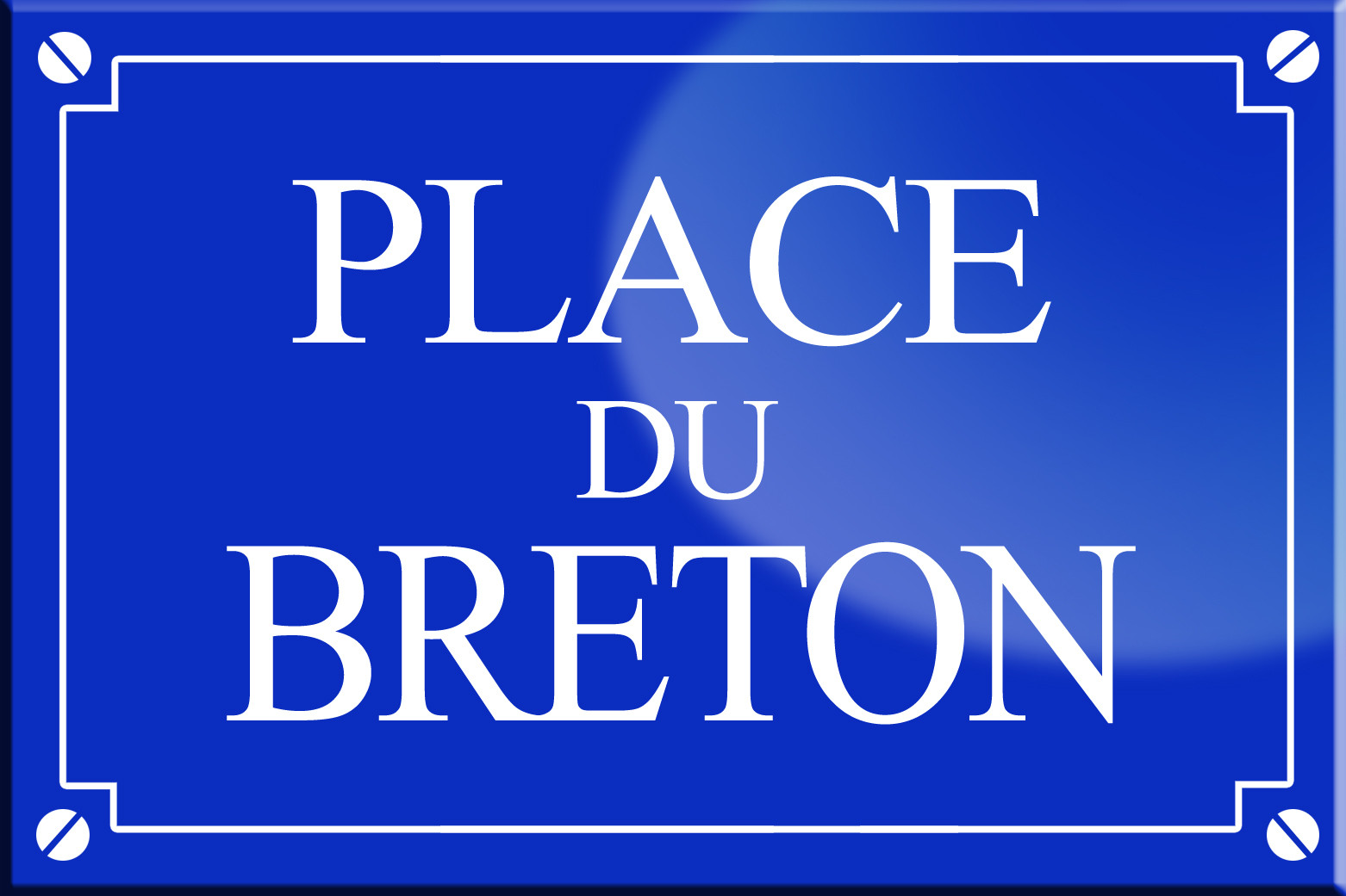 Place du Breton - 20x13,2 cm - Sticker/autocollant