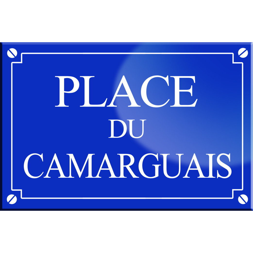 Place du Camarguais - 20x13,2 cm - Sticker/autocollant