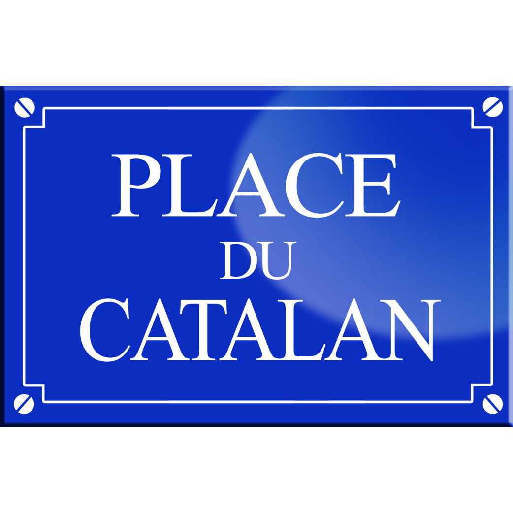 Place du Catalan - 20x13,2 cm - Sticker/autocollant
