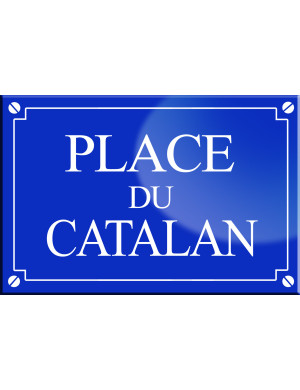 Place du Catalan - 20x13,2 cm - Sticker/autocollant