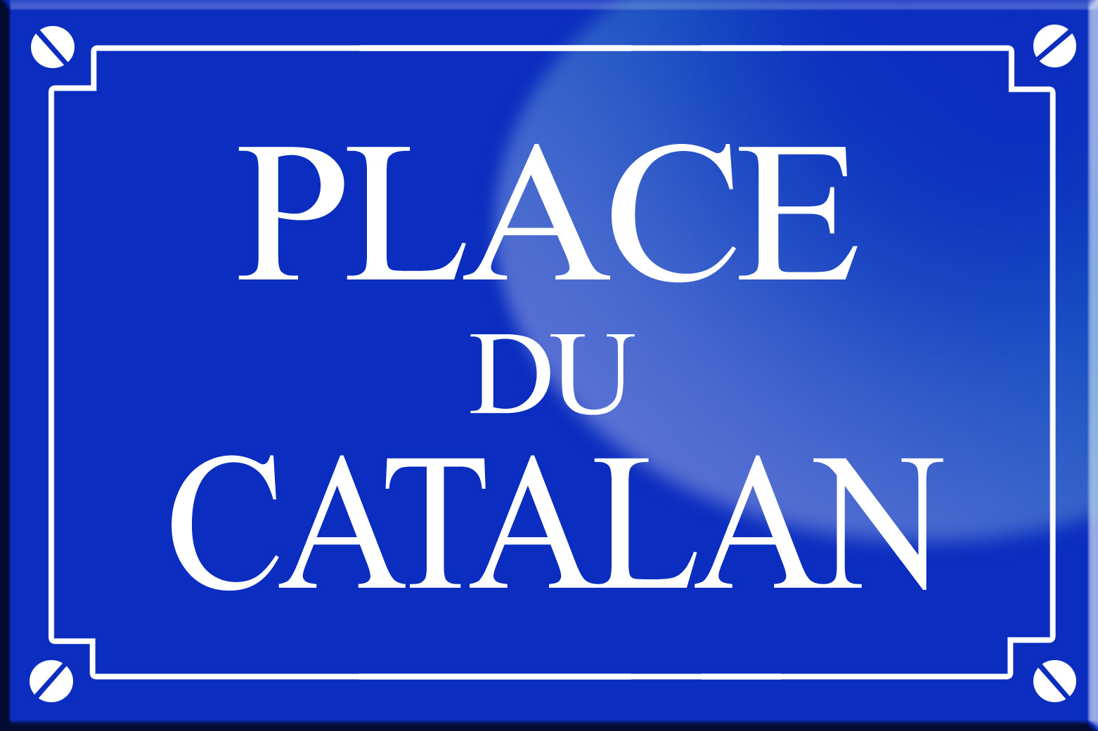 Place du Catalan - 20x13,2 cm - Sticker/autocollant