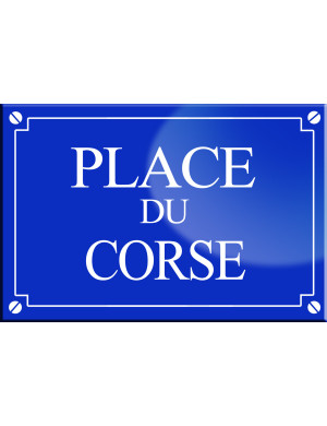 Place du Corse - 20x13,2 cm - Sticker/autocollant