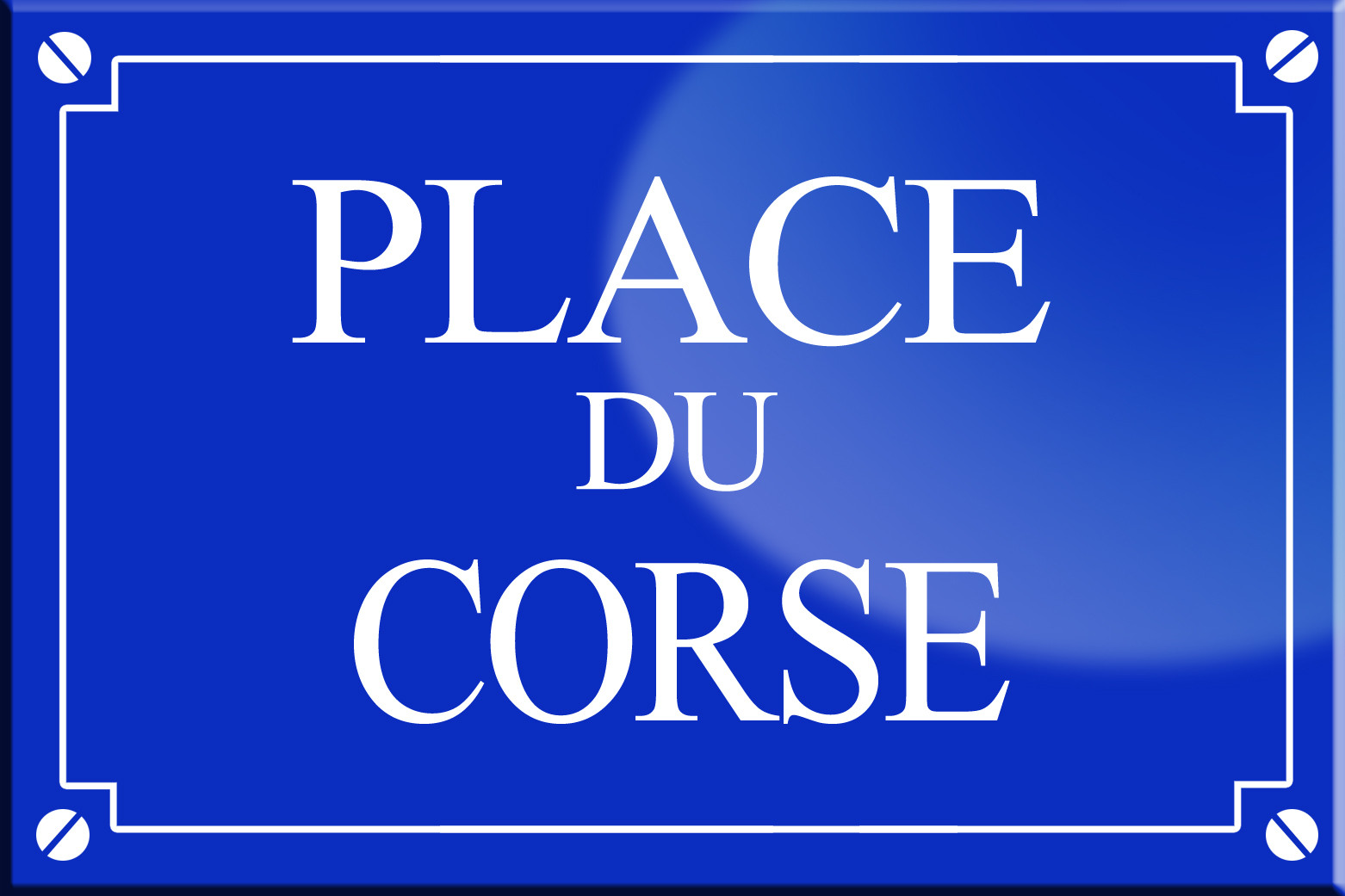 Place du Corse - 20x13,2 cm - Sticker/autocollant