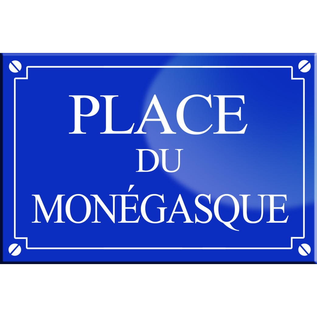 Place du Monégasque - 20x13,2 cm - Sticker/autocollant