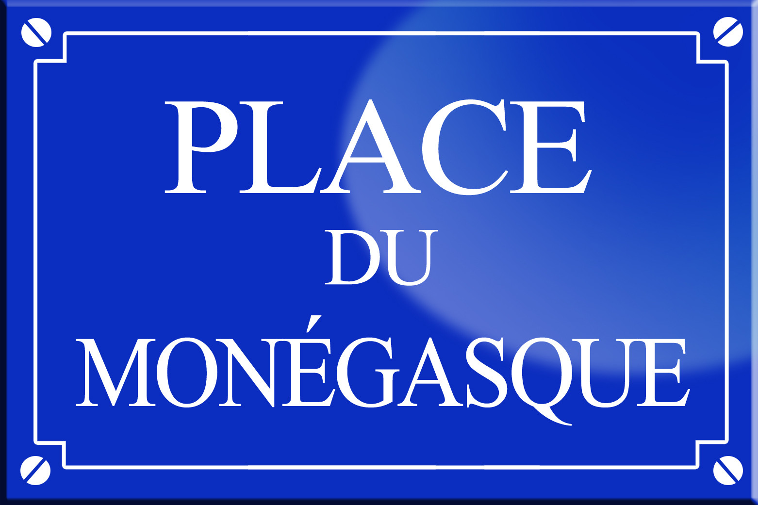 Place du Monégasque - 20x13,2 cm - Sticker/autocollant