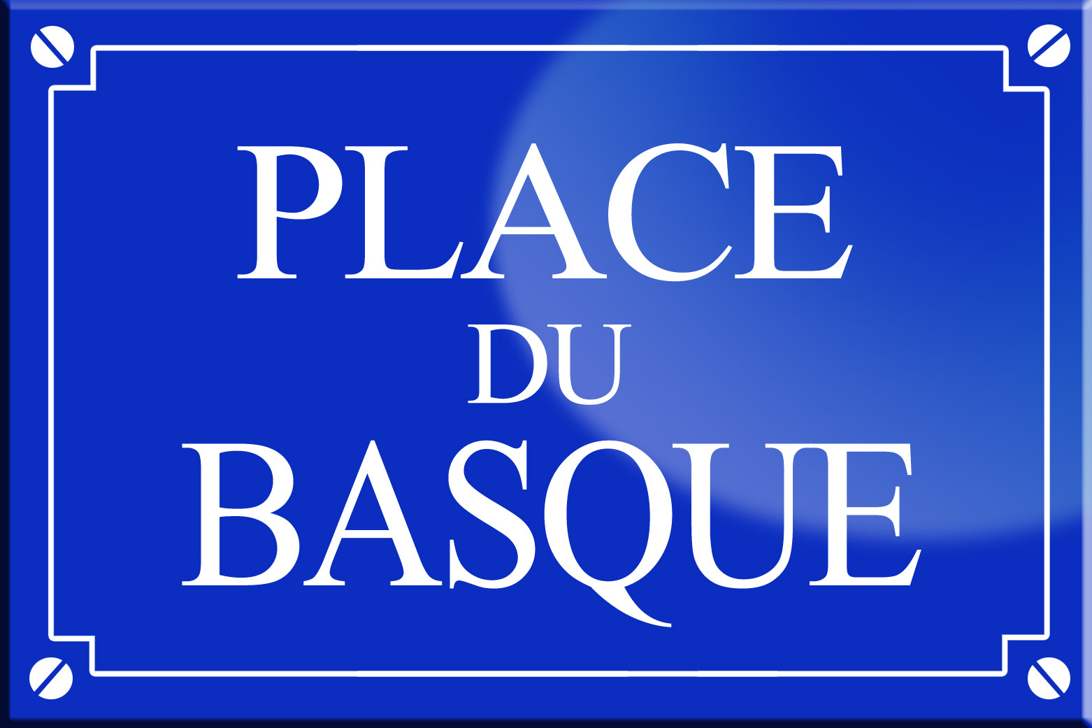 Place du Basque - 20x13,2 cm - Sticker/autocollant