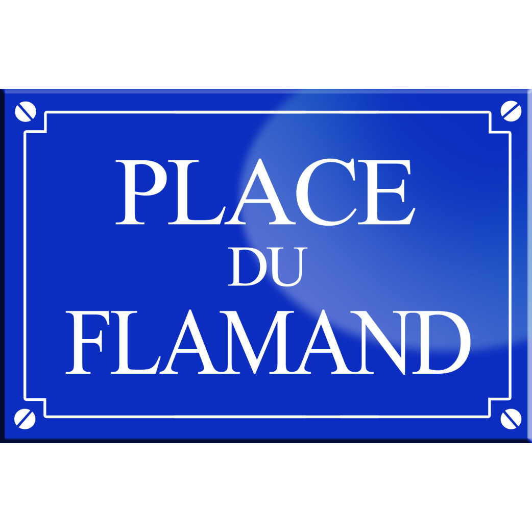 Place du Flamand - 20x13,2 cm - Sticker/autocollant