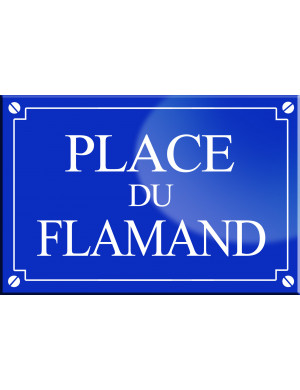 Place du Flamand - 20x13,2 cm - Sticker/autocollant