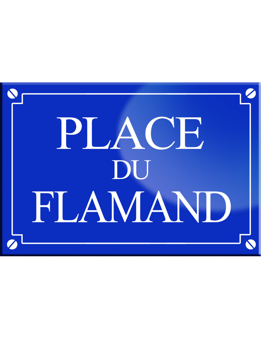 Place du Flamand - 20x13,2 cm - Sticker/autocollant