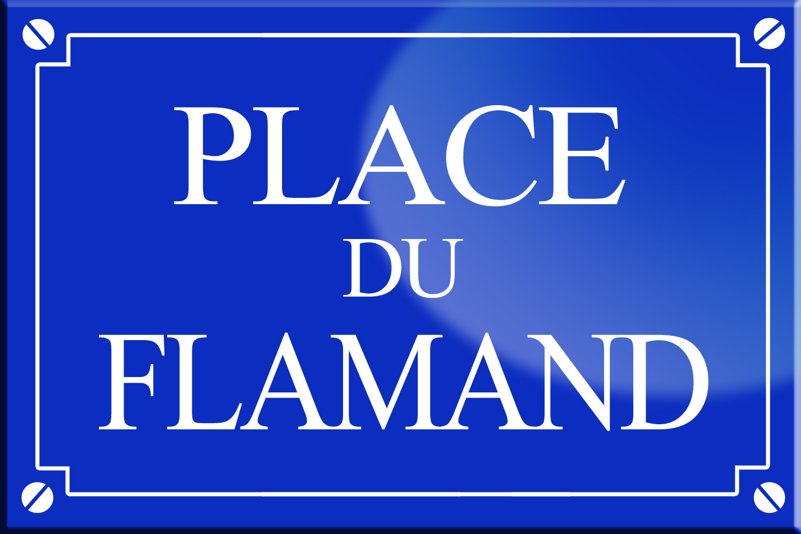 Place du Flamand - 20x13,2 cm - Sticker/autocollant