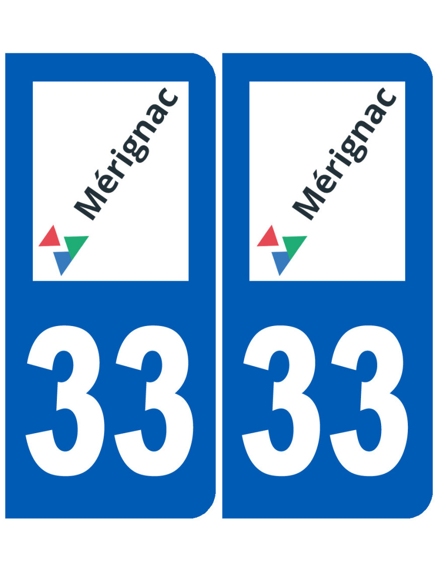 immatriculation Mérignac 33 - Sticker/autocollant