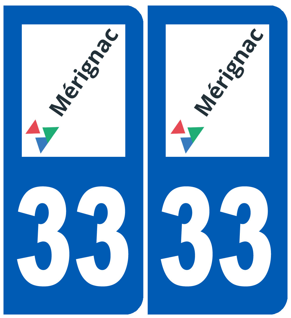 immatriculation Mérignac 33 - Sticker/autocollant