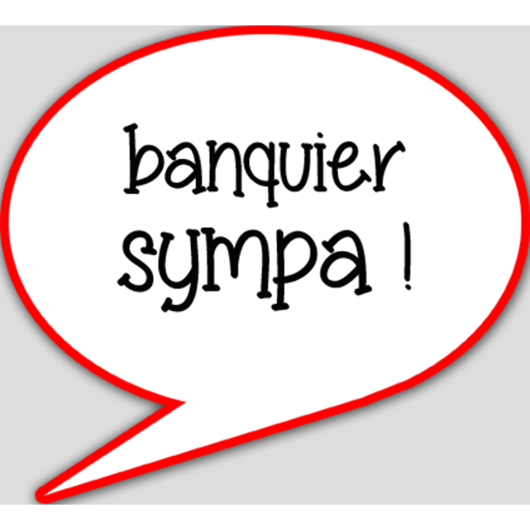 Banquier sympa (15x13.5cm) - sticker/autocollant