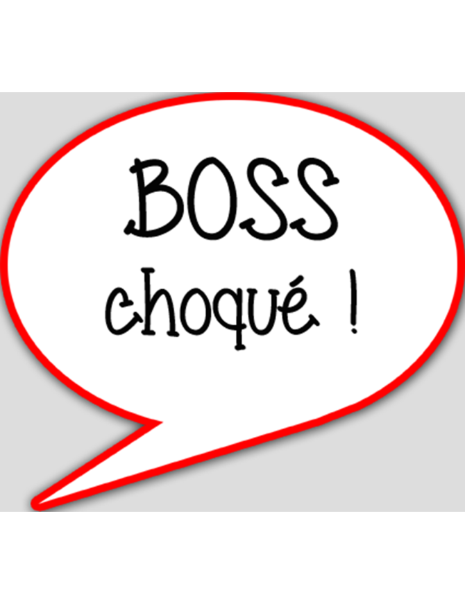 Boss choqué (10x9cm) - sticker/autocollant
