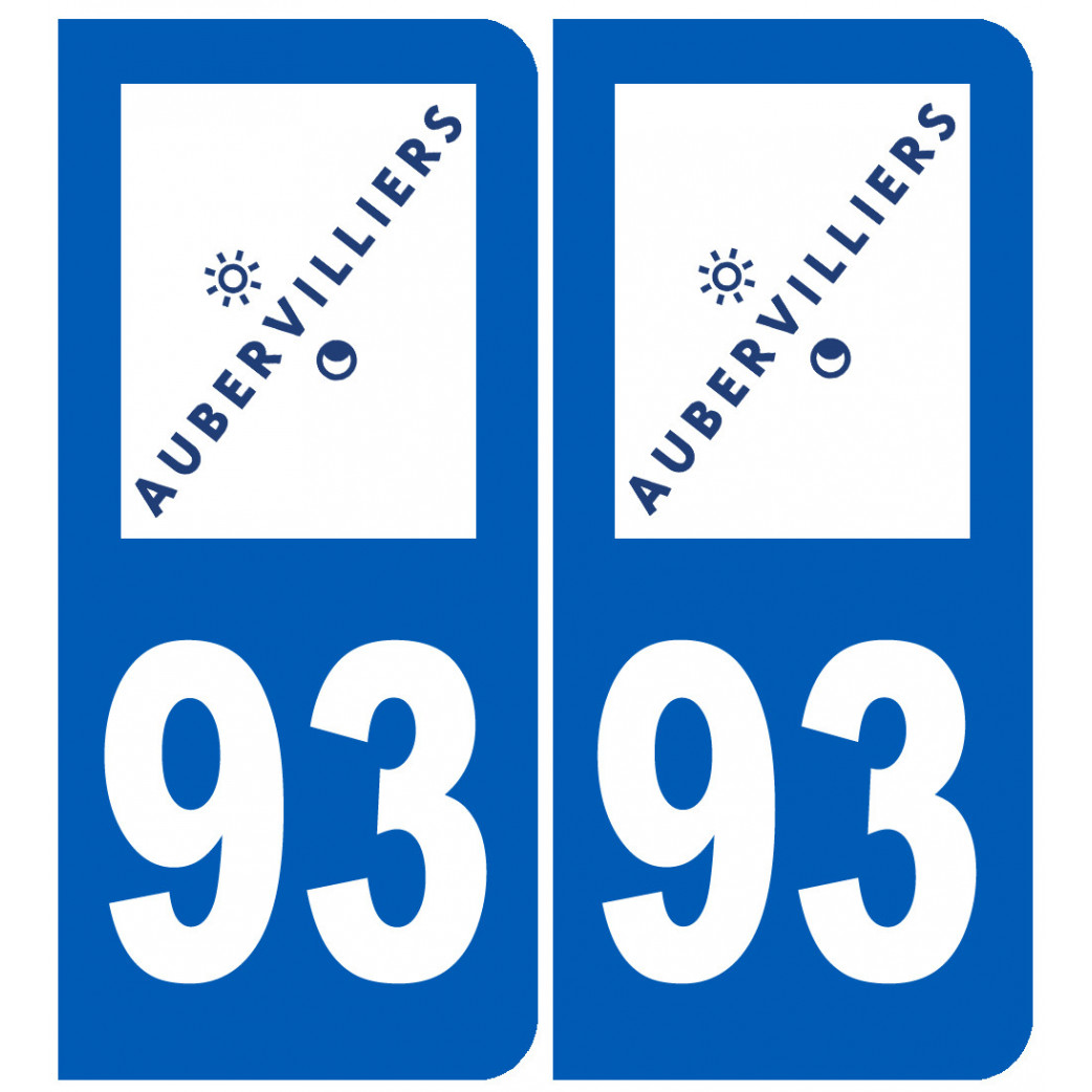 immatriculation Aubervilliers 93 - Sticker/autocollant